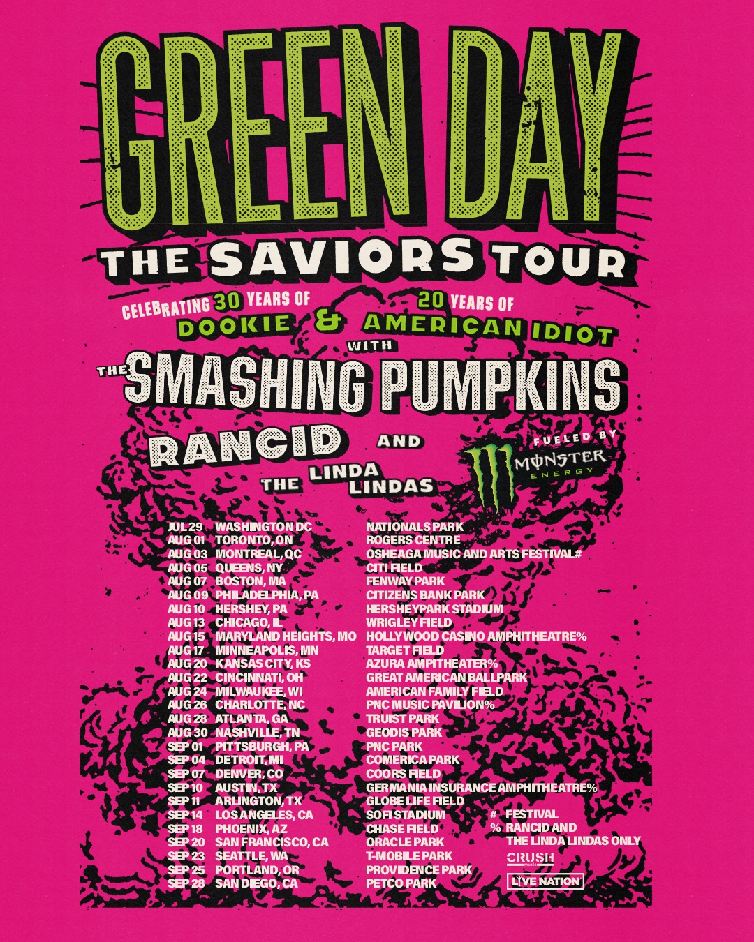 Green Day Announces the Saviors World Tour with Smashing Pumpkins