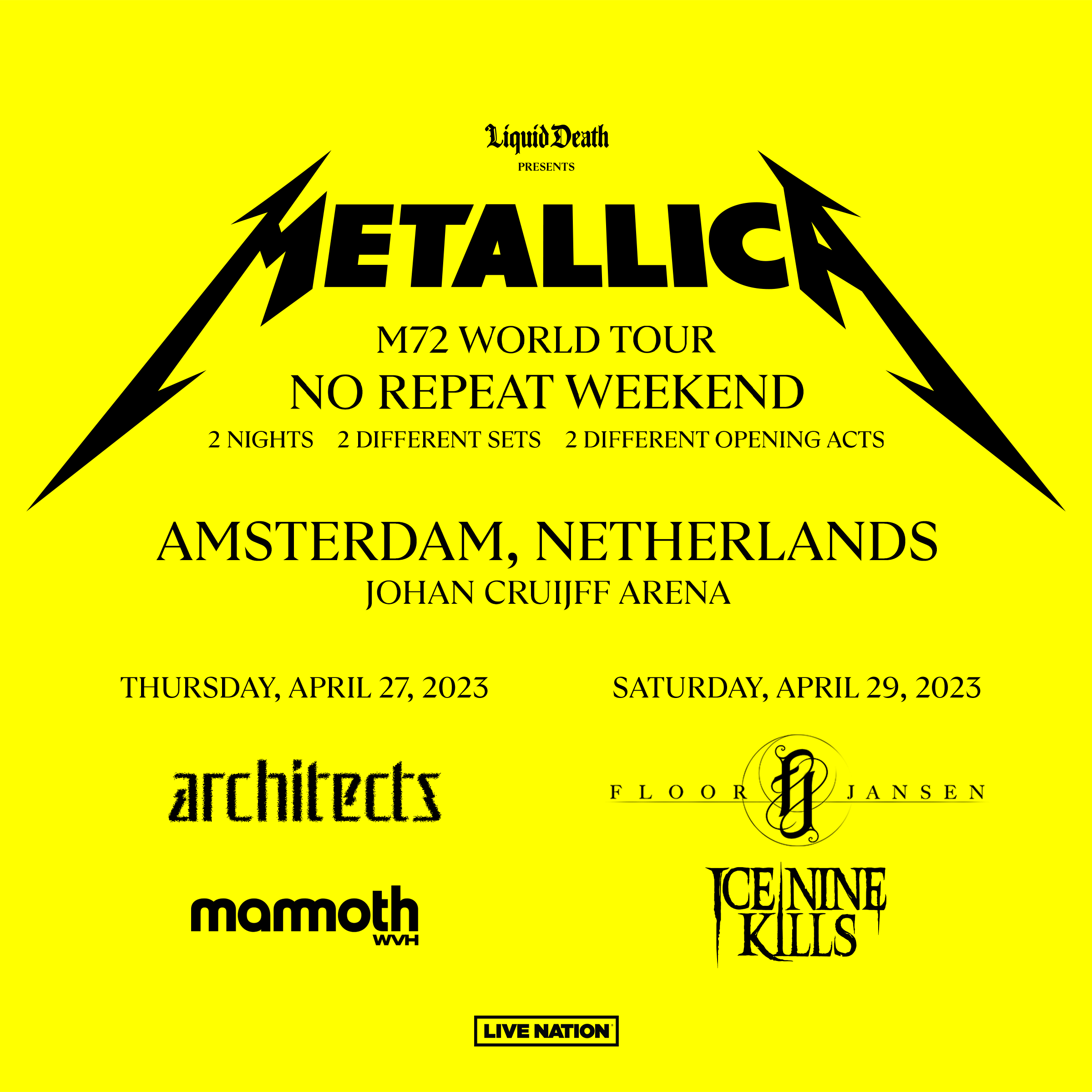 Check Out Pro-Shot Photos Of METALLICA Kicking Off M72 World Tour In  Amsterdam - BraveWords