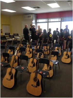 The new music room at Westminster Elementary in Venice, CA.