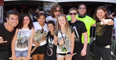 Students with members of Nothing More
