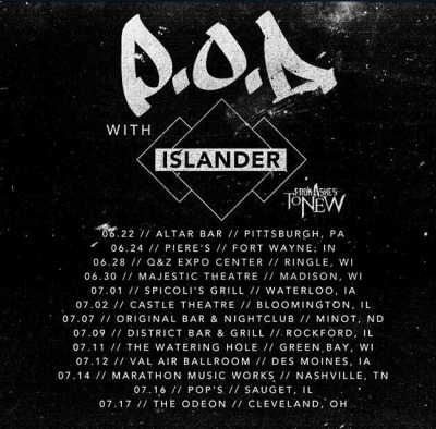 POD Islander summer 2015 tour poster
