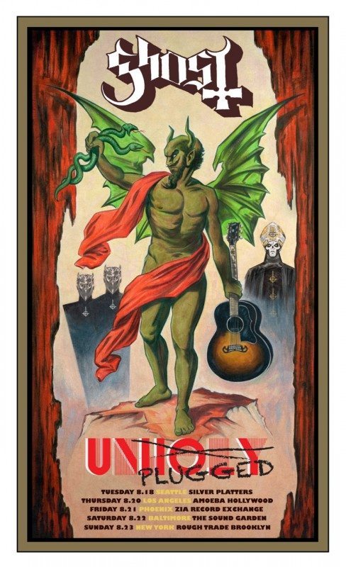 Ghost Unholy acoustic tour poster