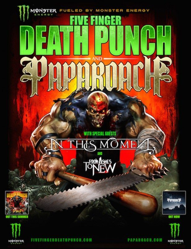 Five finger Death Punch Papa Roach ITM From Ashes To New