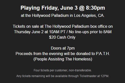 Prophets of Rage Holly wood Palladium on sale