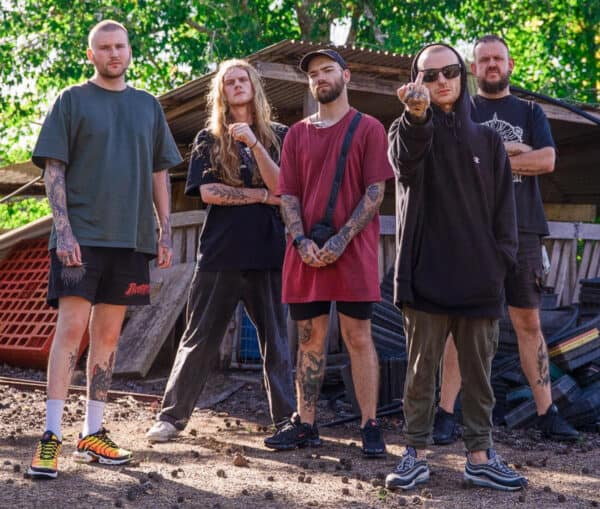  To the Grave band promotional photo by Chris Roese, Australian deathcore, BLKIIBLK Records, Liberation Front era 2025