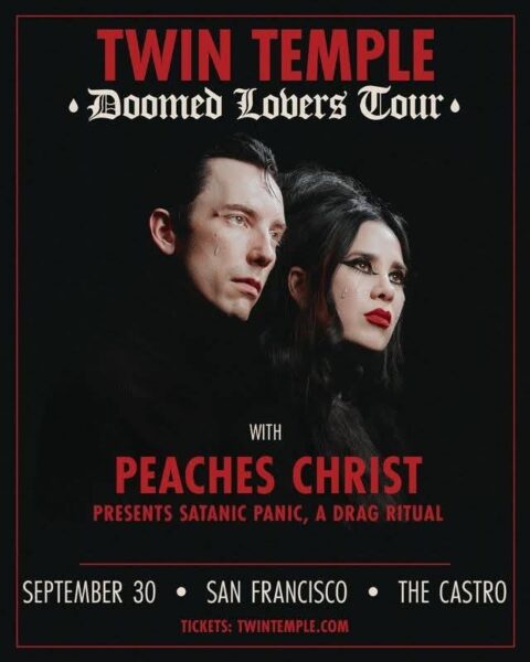 Twin Temple Doomed Lovers Tour 2026 full date announcement with Danzig, Jack White, Peaches Christ, and Frankie and the Witch Fingers