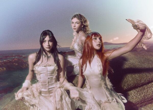 The Warning band photo featuring Daniela Dany, Paulina Pau, and Alejandra Ale Villarreal, Monterrey, Mexico rock trio, Everything's Falling era, photo by Brian Ziff 2026